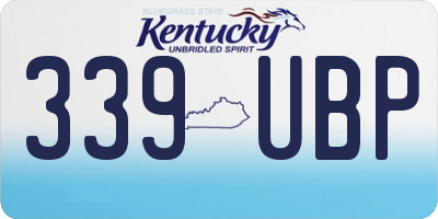 KY license plate 339UBP