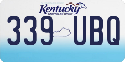 KY license plate 339UBQ