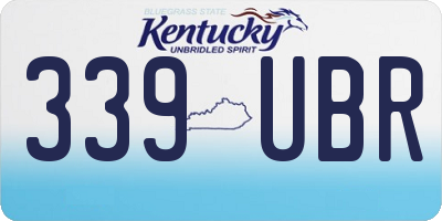 KY license plate 339UBR