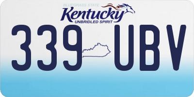 KY license plate 339UBV