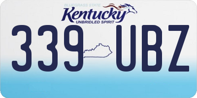 KY license plate 339UBZ