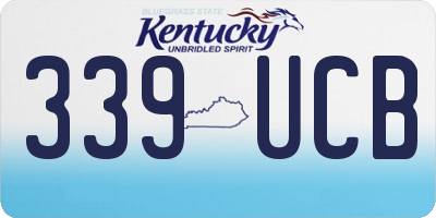 KY license plate 339UCB