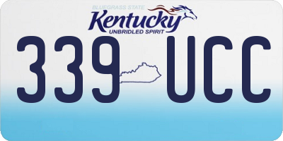 KY license plate 339UCC