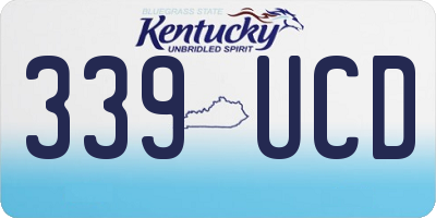 KY license plate 339UCD