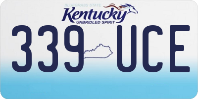KY license plate 339UCE