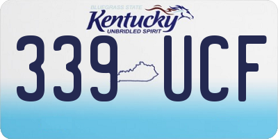 KY license plate 339UCF