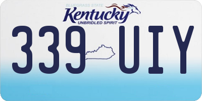 KY license plate 339UIY