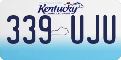 KY license plate 339UJU