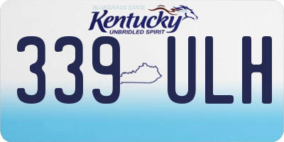 KY license plate 339ULH