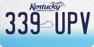 KY license plate 339UPV