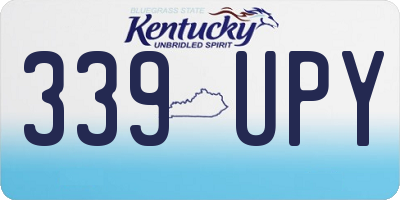 KY license plate 339UPY