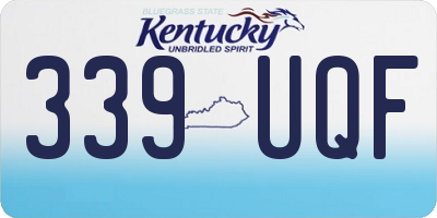 KY license plate 339UQF
