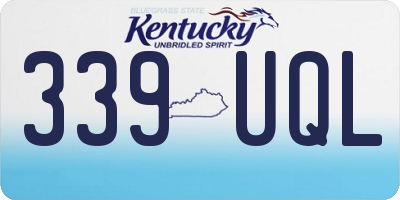 KY license plate 339UQL