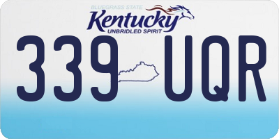 KY license plate 339UQR