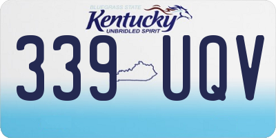 KY license plate 339UQV