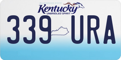 KY license plate 339URA