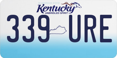 KY license plate 339URE