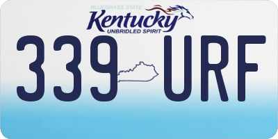KY license plate 339URF