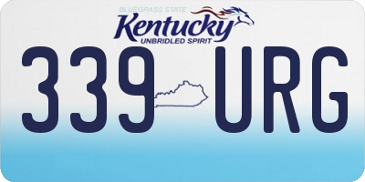 KY license plate 339URG