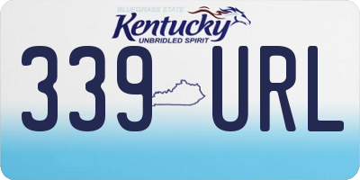 KY license plate 339URL