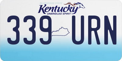 KY license plate 339URN