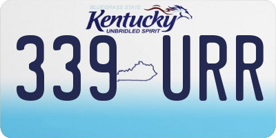 KY license plate 339URR