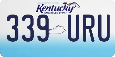 KY license plate 339URU