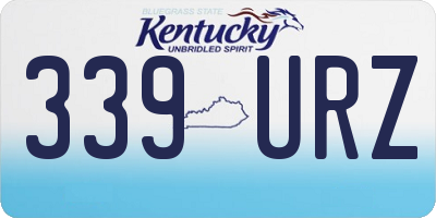 KY license plate 339URZ