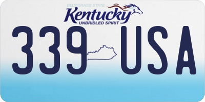 KY license plate 339USA