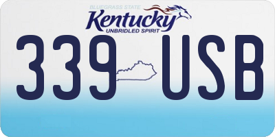 KY license plate 339USB