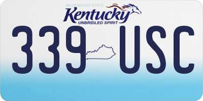 KY license plate 339USC
