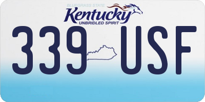 KY license plate 339USF