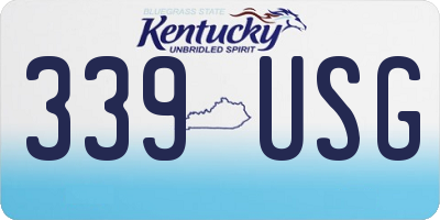 KY license plate 339USG