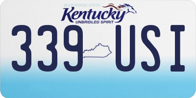 KY license plate 339USI