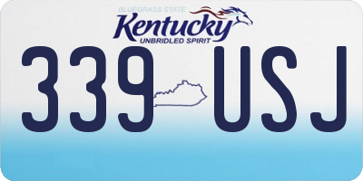 KY license plate 339USJ