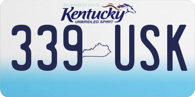 KY license plate 339USK