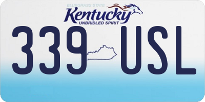 KY license plate 339USL
