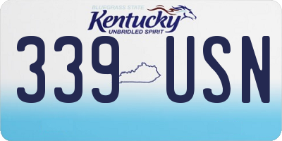 KY license plate 339USN