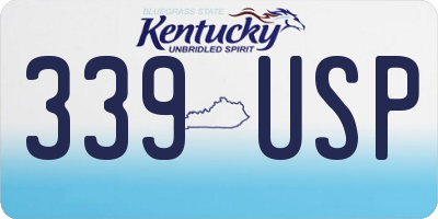 KY license plate 339USP