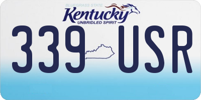 KY license plate 339USR