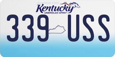 KY license plate 339USS