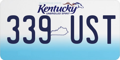 KY license plate 339UST