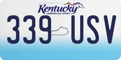KY license plate 339USV