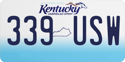 KY license plate 339USW