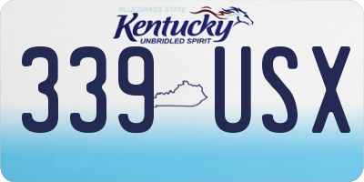 KY license plate 339USX