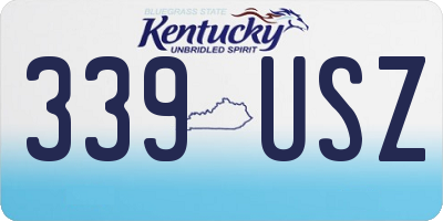KY license plate 339USZ