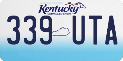 KY license plate 339UTA