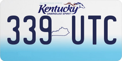 KY license plate 339UTC