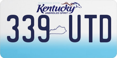 KY license plate 339UTD