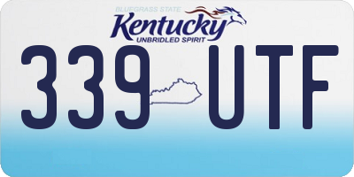 KY license plate 339UTF